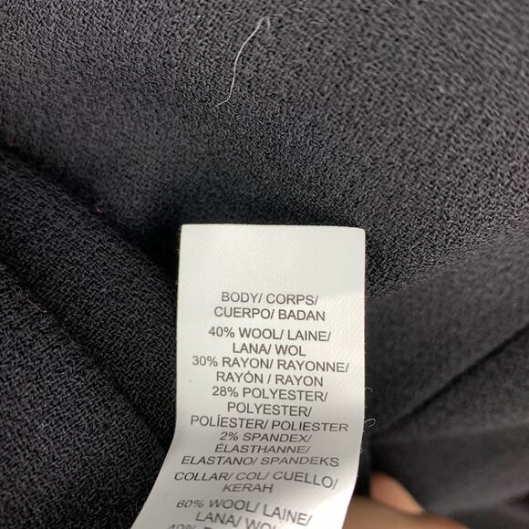 Lucky Brand Long Line Blazer Jacket Womens Size Medium Black Single Button - Picture 6 of 7